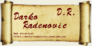 Darko Radenović vizit kartica